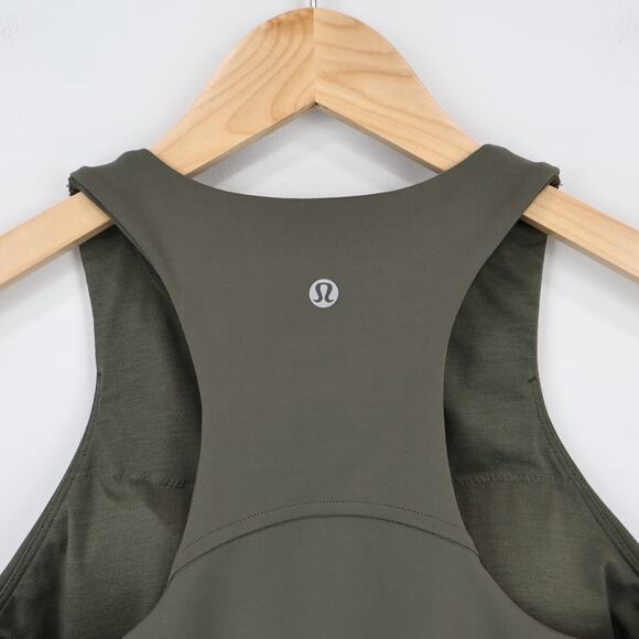 Lululemon Invigorate Training Tank Top Olive Army Green Size 4 - Picture 5 of 5